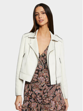 Morgan Morgan Jacke aus Kunstleder 231-GRAMINA Écru Regular Fit