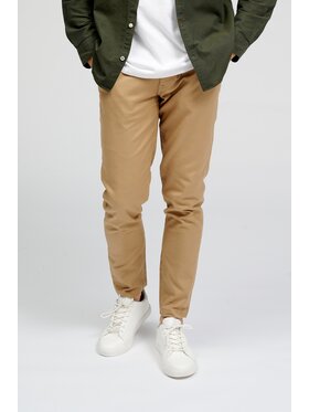 TeeShoppen TeeShoppen Chinosy 'Perform Collection' Beżowy Slim Fit