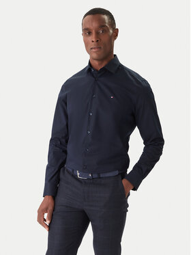Tommy Hilfiger Tommy Hilfiger Koszula MW0MW38347 Granatowy Slim Fit