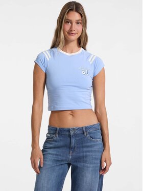 Guess Jeans Guess Jeans T-Shirt 175483 Modrá Classic Fit