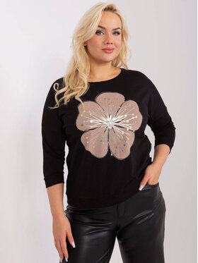 RELEVANCE RELEVANCE Bluzka 241163 Czarny Regular Fit