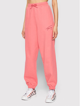 Tommy Jeans Tommy Jeans Spodnie dresowe Signature DW0DW11886 Różowy Relaxed Fit