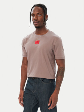 HUGO HUGO Тишърт Diragolino212 50447978 Кафяв Regular Fit