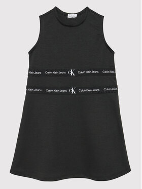 Calvin Klein Jeans Calvin Klein Jeans Vestito da giorno Logo Tape Punto IG0IG01413 Nero Slim Fit
