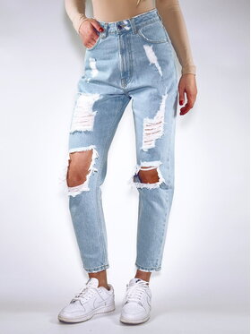 MissDenim MissDenim Spodnie damskie Mom Niebieski Mom Fit