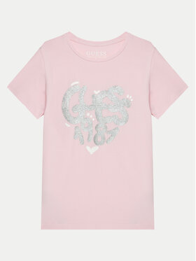 Guess Guess Tričko K5RI02 K6YW4 Ružová Regular Fit