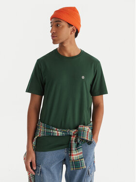 Element Element T-Shirt Icon Embroidery ELYKT00168 Zielony ciemny Regular Fit
