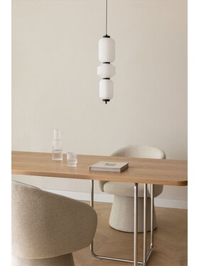 MIAhome MIAhome Lampa sufitowa LED z metalu i szkła czarna Necsar Biały