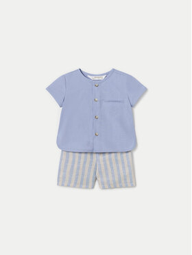 Mayoral Mayoral Set cămașă și șorturi din material textil 1219 Albastru Regular Fit