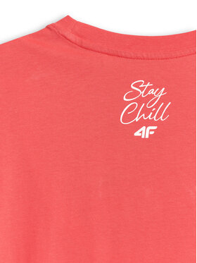 4F 4F T-Shirt SUMMER CODE Κοραλλί Regular Fit