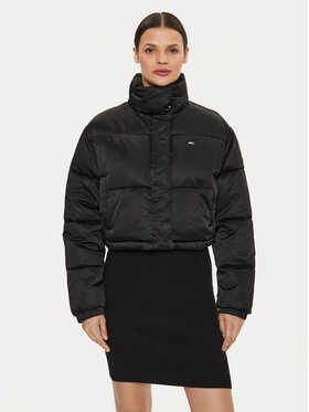 Tommy Jeans Tommy Jeans Μπουφάν χειμωνιάτικο Satin DW0DW18292 Μαύρο Regular Fit