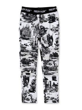 PHILIPP PLEIN PHILIPP PLEIN Jeggins 3865 Bílá Comfort Fit