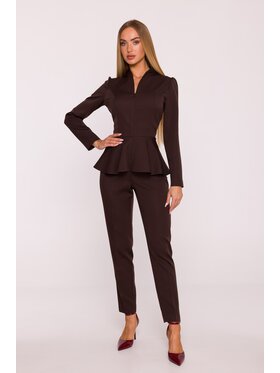 Made of Emotion Made of Emotion Kombinezon M878 Brązowy Modern Fit