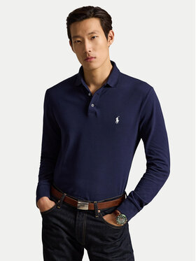 Polo Ralph Lauren Polo Ralph Lauren Тениска с яка и копчета 710955081501 Тъмносин Slim Fit
