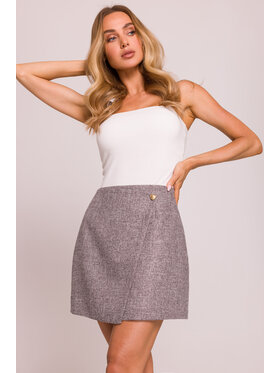 Made of Emotion Made of Emotion Spódnica mini M854 Czarne rodowanie Sexy Straight Fit
