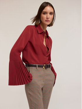 Motivi Motivi Koszula 5272Q000868N036 Bordowy Regular Fit