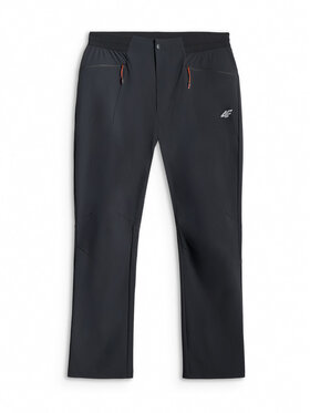 4F 4F Spodnie outdoor TREKKING Czarny Regular Fit