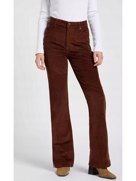 Lee Lee Spodnie materiałowe Zipped Bootcut Brązowy Bootcut Fit