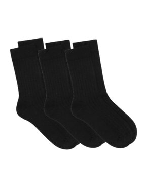 Sept. Sept. Skarpety wysokie damskie classic wool socks 3-pack black Czarny