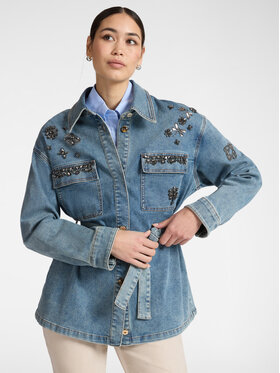 Elena Mirò Elena Mirò Giacca di jeans R426Z000025N024 Blu Slim Fit