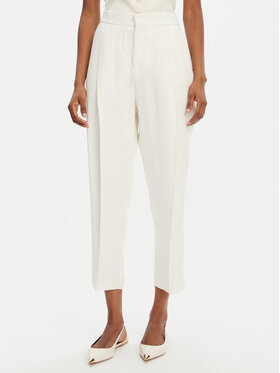 Elisabetta Franchi Elisabetta Franchi Pantaloni din material PA-094-52E2-V450 Écru Regular Fit