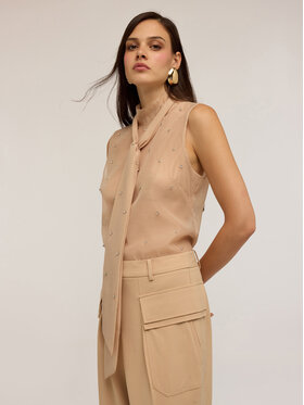 Motivi Motivi Top D764Q000493N002 Crema Regular Fit
