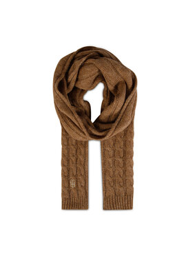 Tommy Hilfiger Tommy Hilfiger Sál Th Timeless Scarf Cable AW0AW14011 Barna