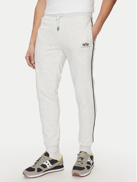 Alpha Industries Alpha Industries Долнище анцуг Small Logo 156374 Сив Regular Fit