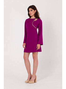 Makover Makover Sukienka codzienna K181 Różowy Modern Fit