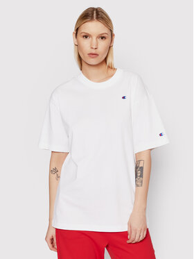 Champion Champion Marškinėliai Maxi 114131 Balta Oversize