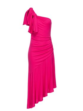 PINKO PINKO Sukienka letnia SAGRANTINO ABITO INTERLOCK CREPE Różowy Regular Fit
