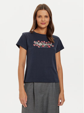 Pepe Jeans Pepe Jeans T-Shirt Ginny PL505945 Tmavomodrá Regular Fit