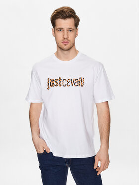 Just Cavalli Just Cavalli T-Shirt 74OBHG02 Biały Regular Fit