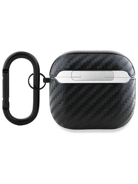 BMW Motorsport BMW Motorsport Etui na słuchawki AirPods 4 - PU Carbon M Collection Czarny