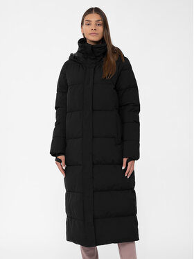 4F 4F Pūkinė striukė 4FAW23TDJAF237 Juoda Regular Fit