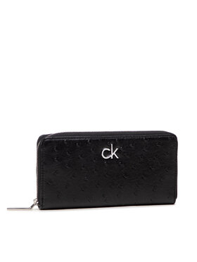 Calvin Klein Calvin Klein Portofel Mare de Damă Re-Lock Slim Z/A Wallet Lg Ostr K60K608633 Negru
