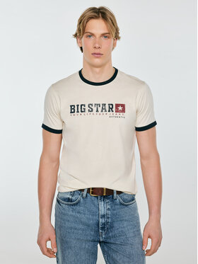 BIG STAR BIG STAR T-Shirt SUMMET Kremowy Basic Fit