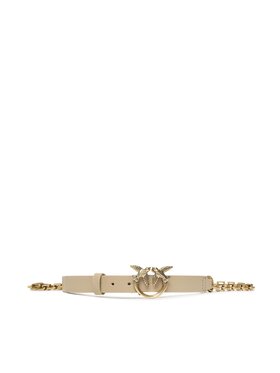 Pinko Pinko Pasek Damski Love Day Chain H2 Belt PE 23 PLT01100133 A0F1 Beżowy