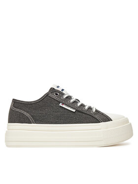 Tommy Jeans Tommy Jeans Laisvalaikio batai Tjw Foxing Flatform Lc EN0EN02736 Juoda