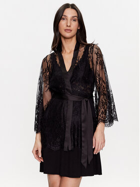 Hunkemöller Hunkemöller Халат 191636 Чорний Regular Fit