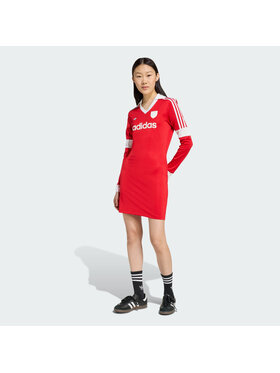 adidas adidas Sukienka codzienna 154383 Czerwony Slim Fit