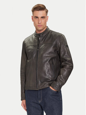 JOOP! JOOP! Bőrkabát Cleary 80000863 Szürke Regular Fit