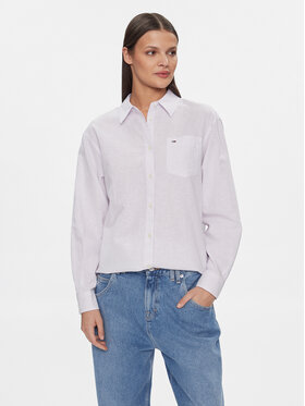 Tommy Jeans Tommy Jeans Košulja DW0DW17737 Ljubičasta Boxy Fit