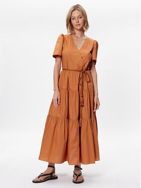 TWINSET TWINSET Sukienka letnia 231TT2042 Brązowy Regular Fit