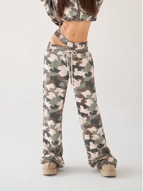 MissDenim MissDenim Teplákové nohavice Double Belt Sweatpants Kaki Oversize