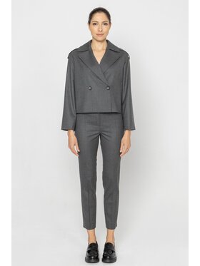 Deni Cler Milano Deni Cler Milano Spodnie materiałowe W-DC-5282-D5-E7-80-1 Szary Slim Fit