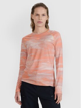 4F 4F Cyklistické tričko 4FWSS25TFLOF344-70A Oranžová Regular Fit