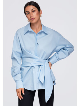 Ombre Ombre Koszula OW-SH-E0076 Niebieski Relaxed Fit