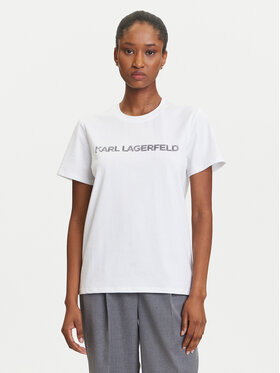 KARL LAGERFELD KARL LAGERFELD Tričko A3W17102 Biela Regular Fit