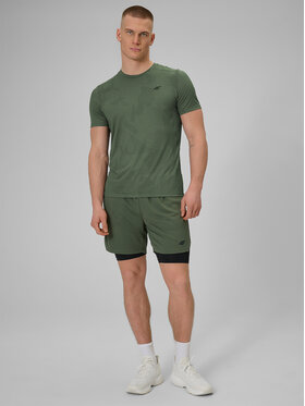 4F 4F Szorty sportowe ATHLETIC Khaki Regular Fit